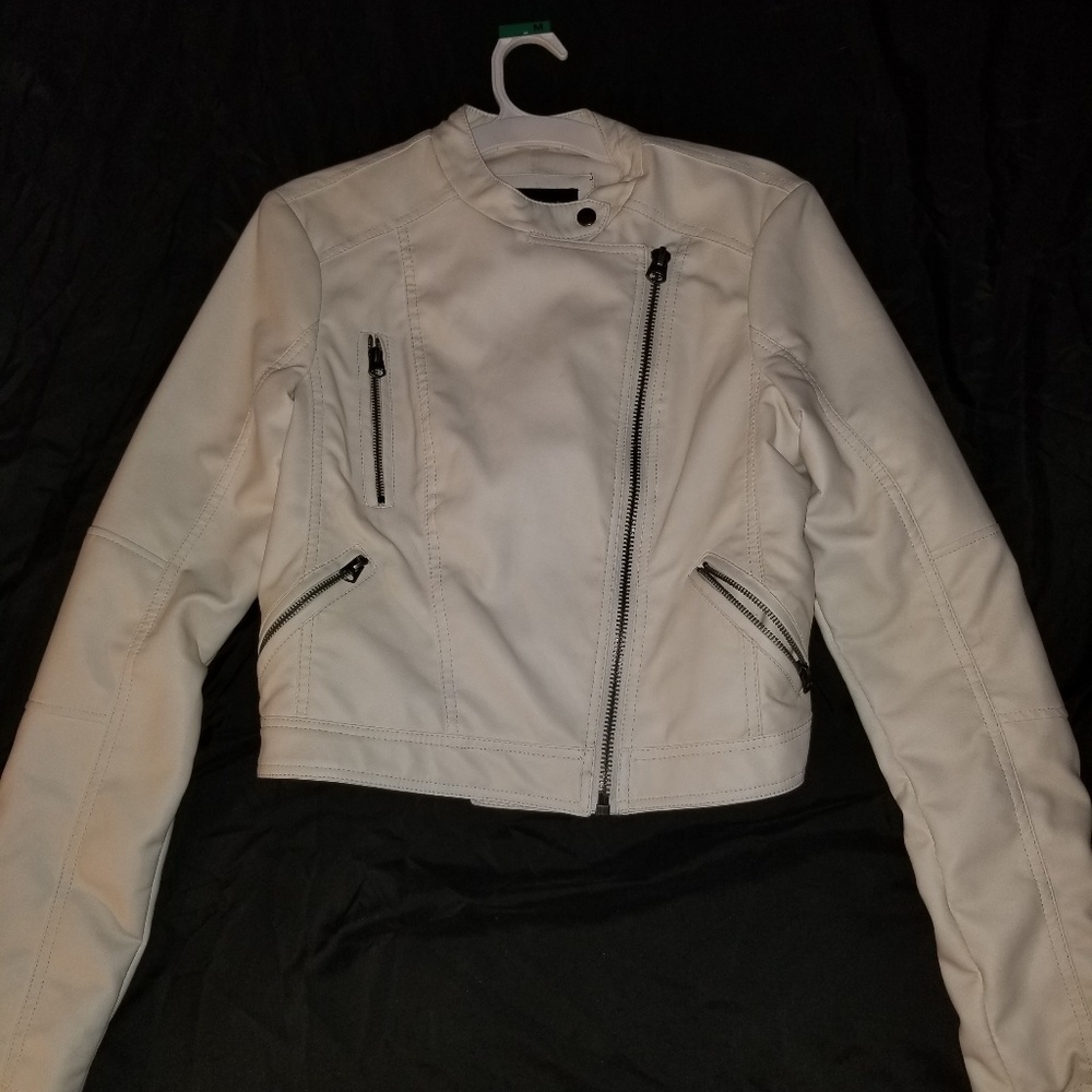 Black river cream leather jacket